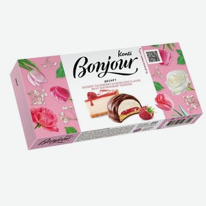 Десерт Konti Bonjour Малиновый чизкейк 232г, 232 г