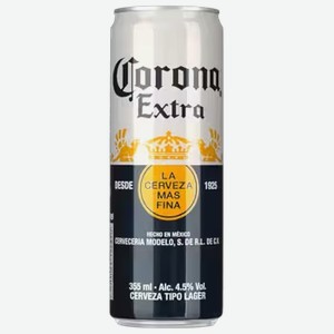Пивной напиток Corona Extra светлое 0,355 л ж/б