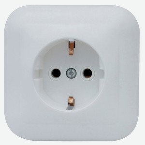 Розетка duwi Basis скрытой проводки с заземлением 1-местная белая