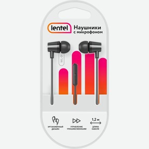 Наушники LENTEL с микрофоном WL-01, черн. 126833, Китай