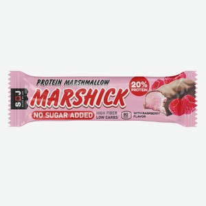 Батончик Soj Marshmallow с малиной б/сах, 30г